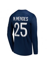 Paris Saint-Germain Nuno Mendes #25 Fotballdrakt Hjemme Klær 2022-23 Lange ermer